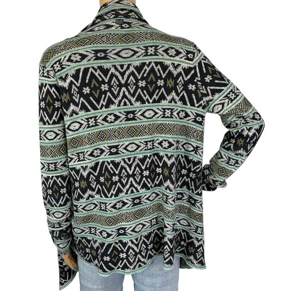 Billabong Show Me Waves Draped Cardigan Sweater Mo Mint Size M - Picture 6 of 10